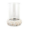 CASTIÇAL Vidro Conchas 26CM